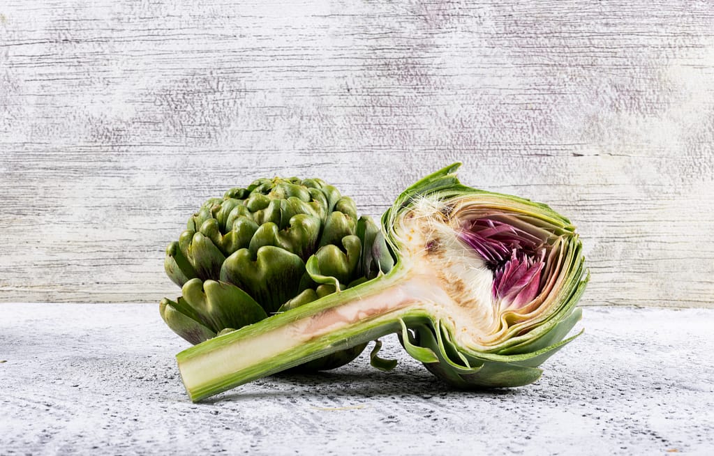 artichok doormidden gesneden