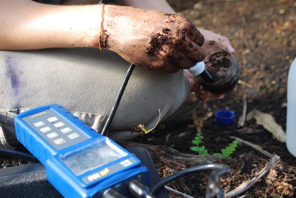 pH meter voor grond te meten