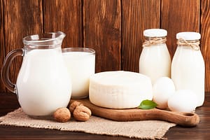 Darmproblemen, zuivel laten