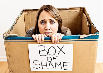 Stoppen met pleasen box of shame