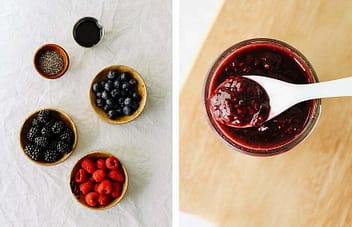 Bessen jam met chiazaad