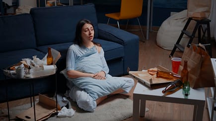 Slaaptekort, gestresseerde vrouw