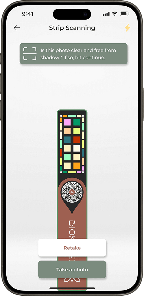 BioKissed Wellness App test strip
