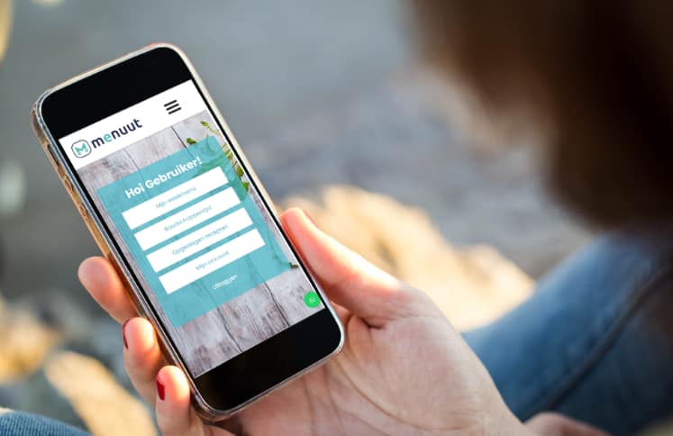 Menuut maaltijdplanning de app op je telefoon