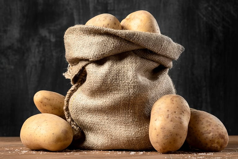 Zak met aardappels